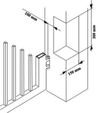 столбы ворот для установки привода Faac 412